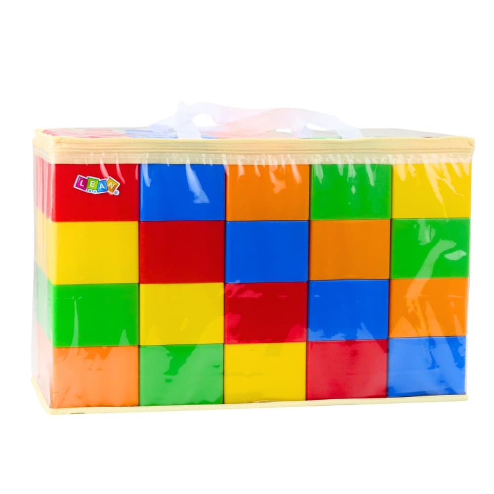 LEAN TOYS veliki pisani gradbeni bloki v torbi, 20 kos. 4