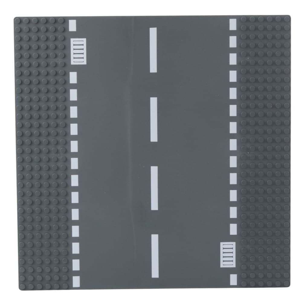 LEAN TOYS Gradbena podlaga za kocke, cesta s kanalizacijo, 26x26 cm
