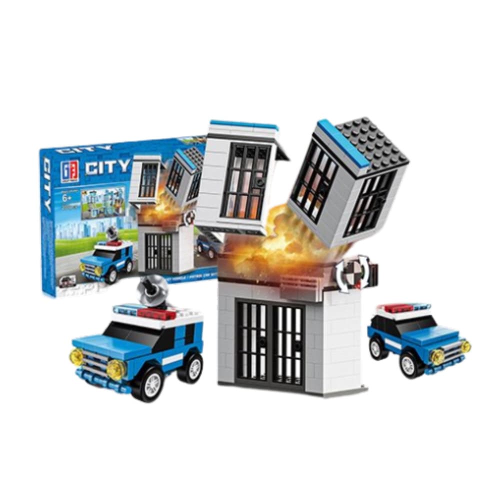 Kocke LEAN TOYS, zgradbe policijske postaje, 190-213 el. 2