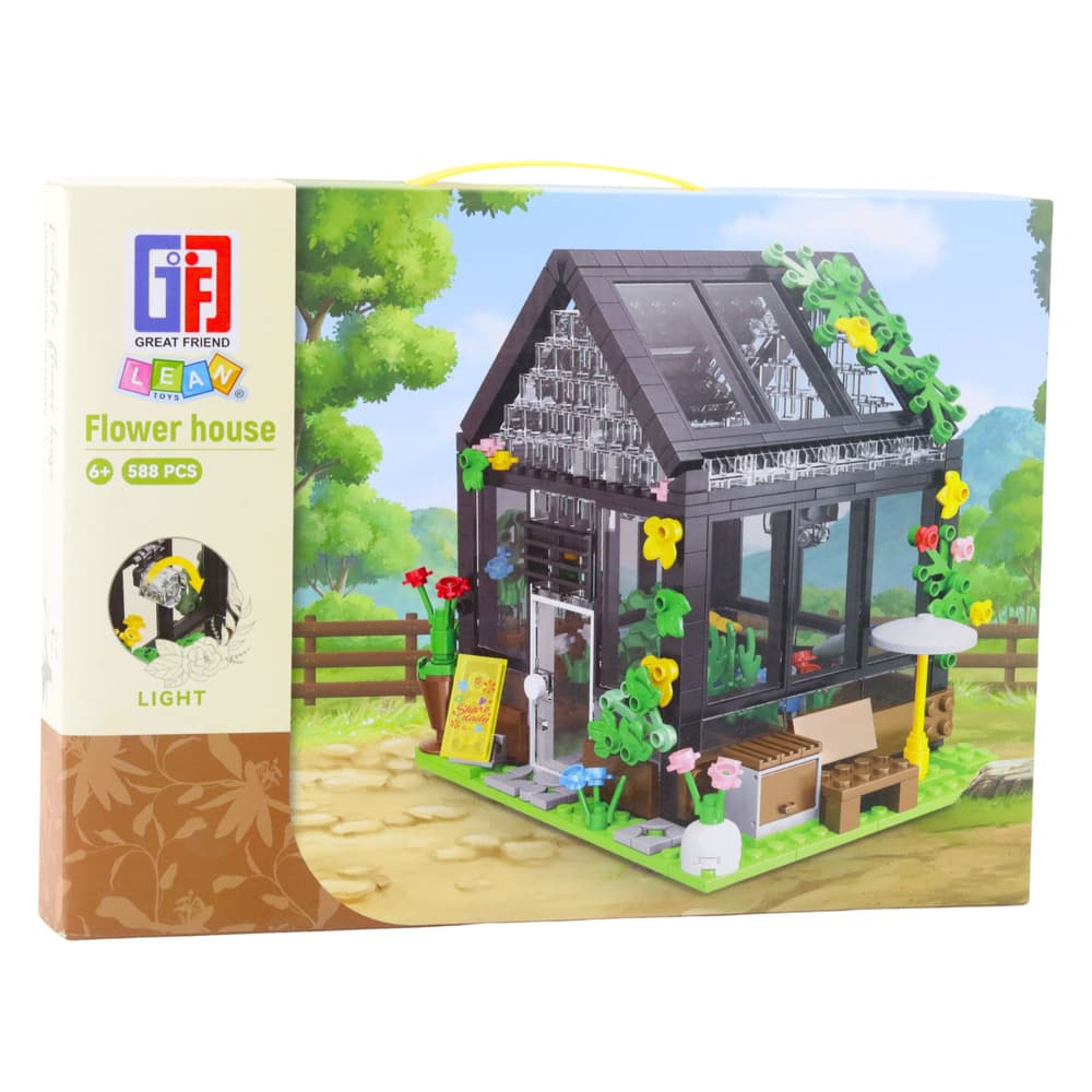 Konstrukcijski kolesi LEAN TOYS - Mini Steklena hiša z vrtom, 588 el. 3