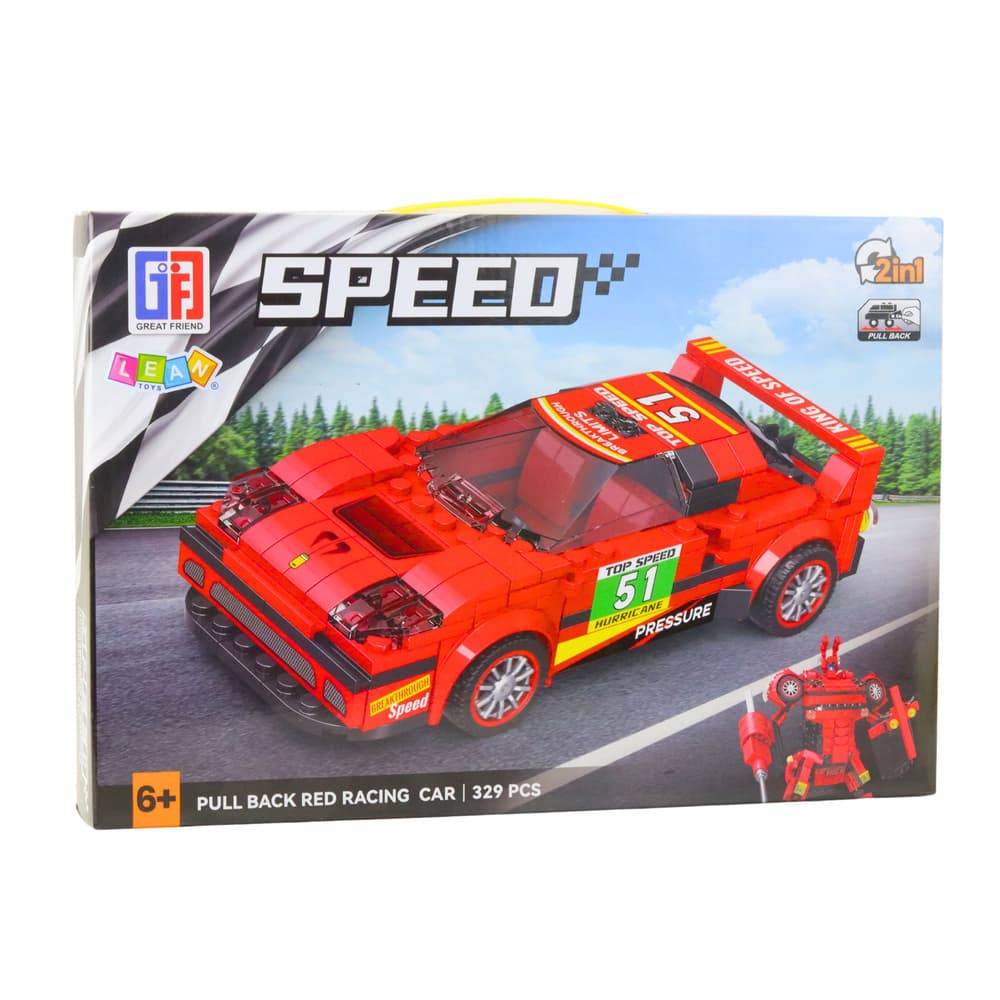 LEAN TOYS Gradbeni bloki Avto Robot 2v1 (pogon), 329 el. 3