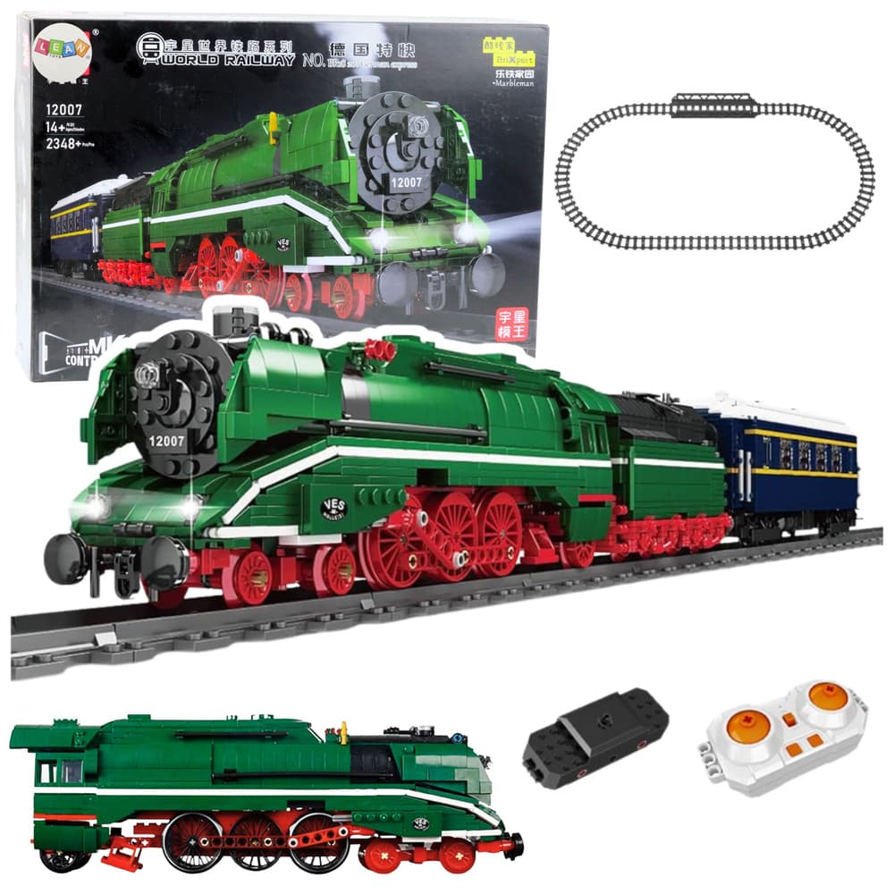 Konstrukcijski kolesi LEAN TOYS - RC parna lokomotiva z daljinskim upravljanjem, 2348 el.