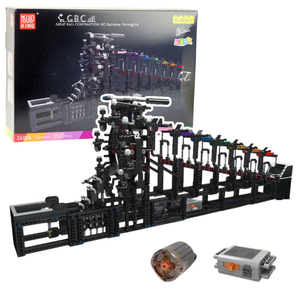 LEAN TOYS Klocki Konstrukcyjne Tor Na Kroglice Z Motorjem, 2520 el.