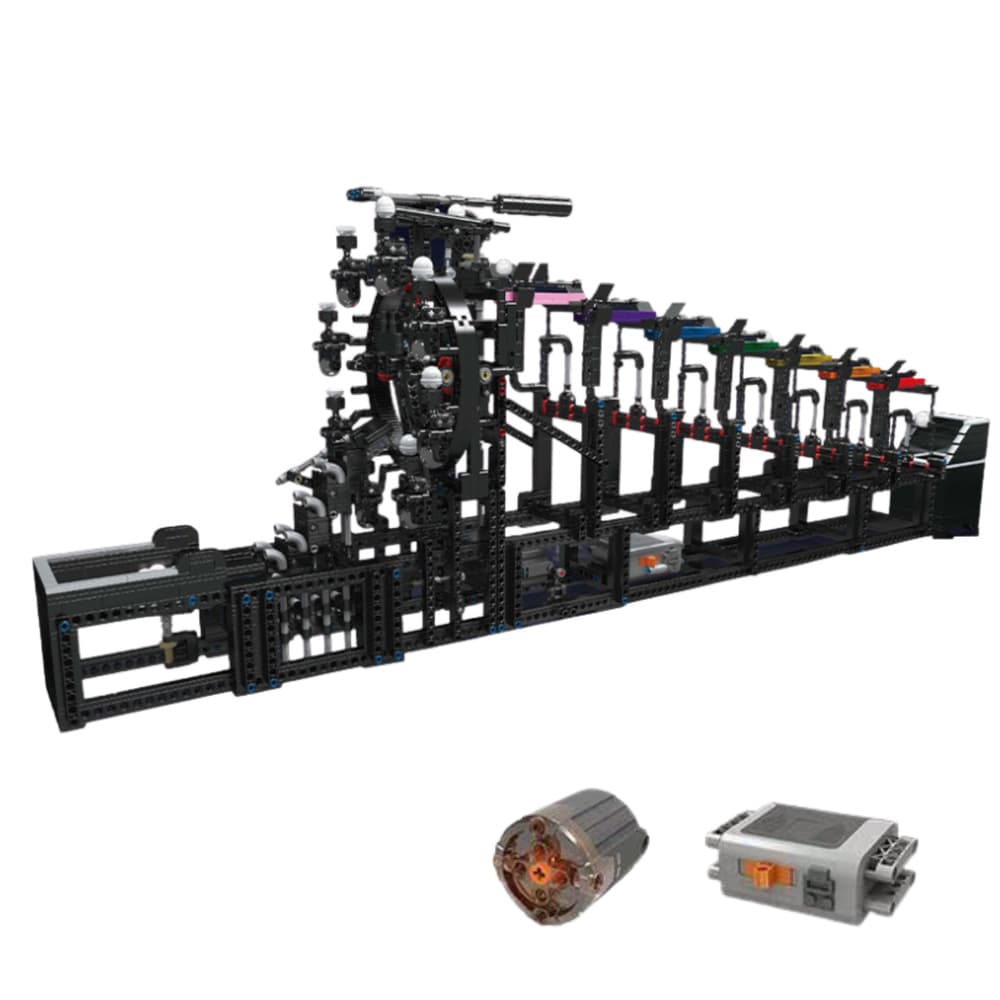 LEAN TOYS Klocki Konstrukcyjne Tor Na Kroglice Z Motorjem, 2520 el. 2