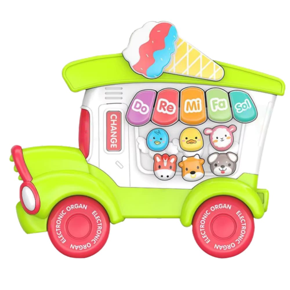 LEAN TOYS Edukativno pianino, sladoledarnica, zeleno 2