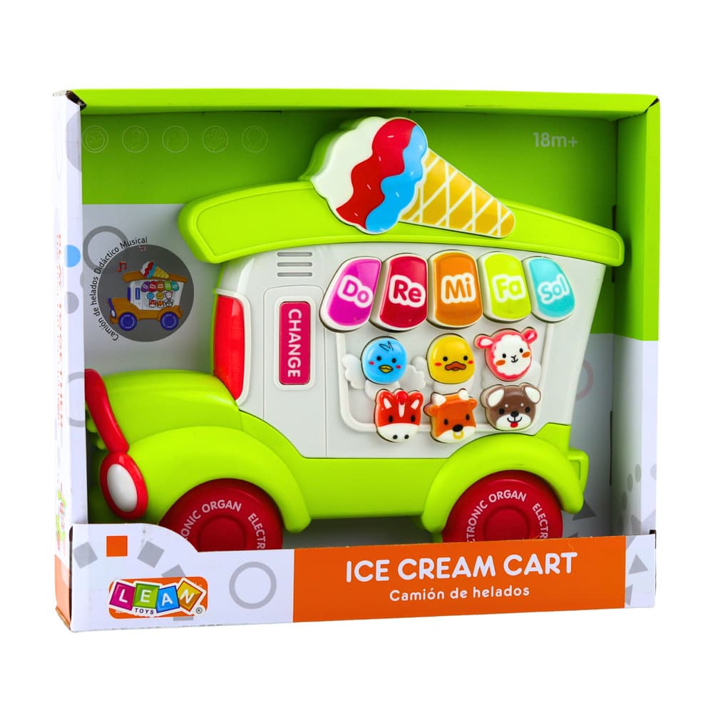 LEAN TOYS Edukativno pianino, sladoledarnica, zeleno 3