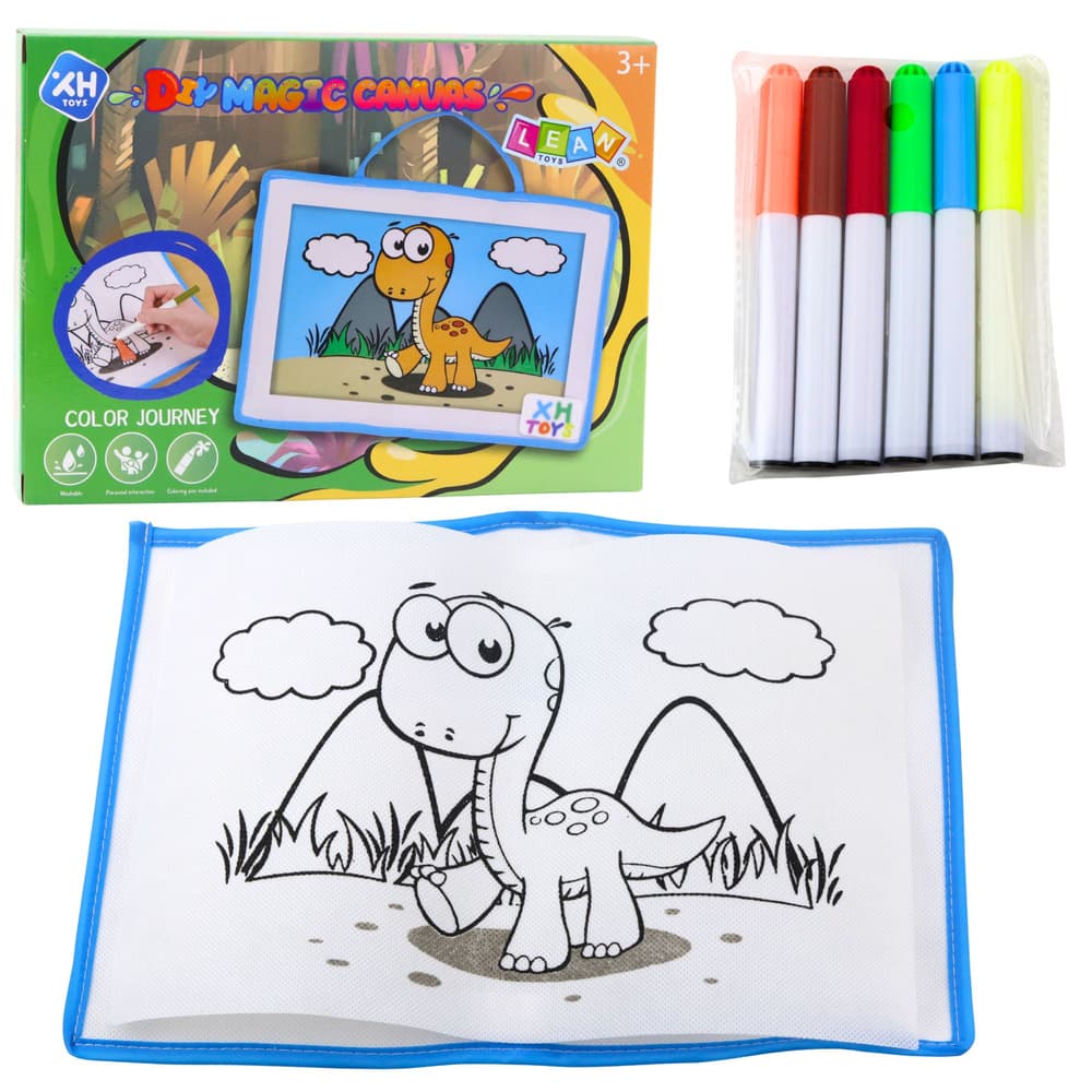 LEAN TOYS DIY čarobna tabla za slikanje, platno in z zdrsljivimi flomastri