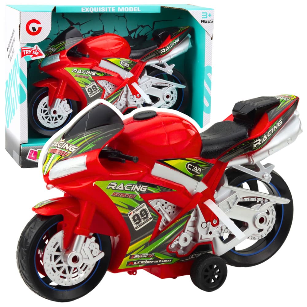 Dirkalni motor Lean Toys, naprava, luči, zvoki, rdeč