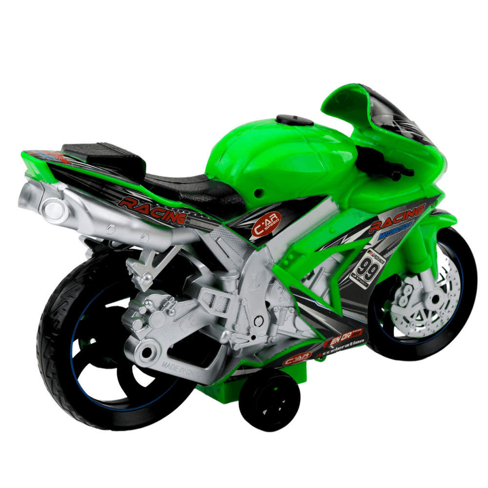 LEAN TOYS Dirkaški motor zelene barve z lučmi in zvoki 3