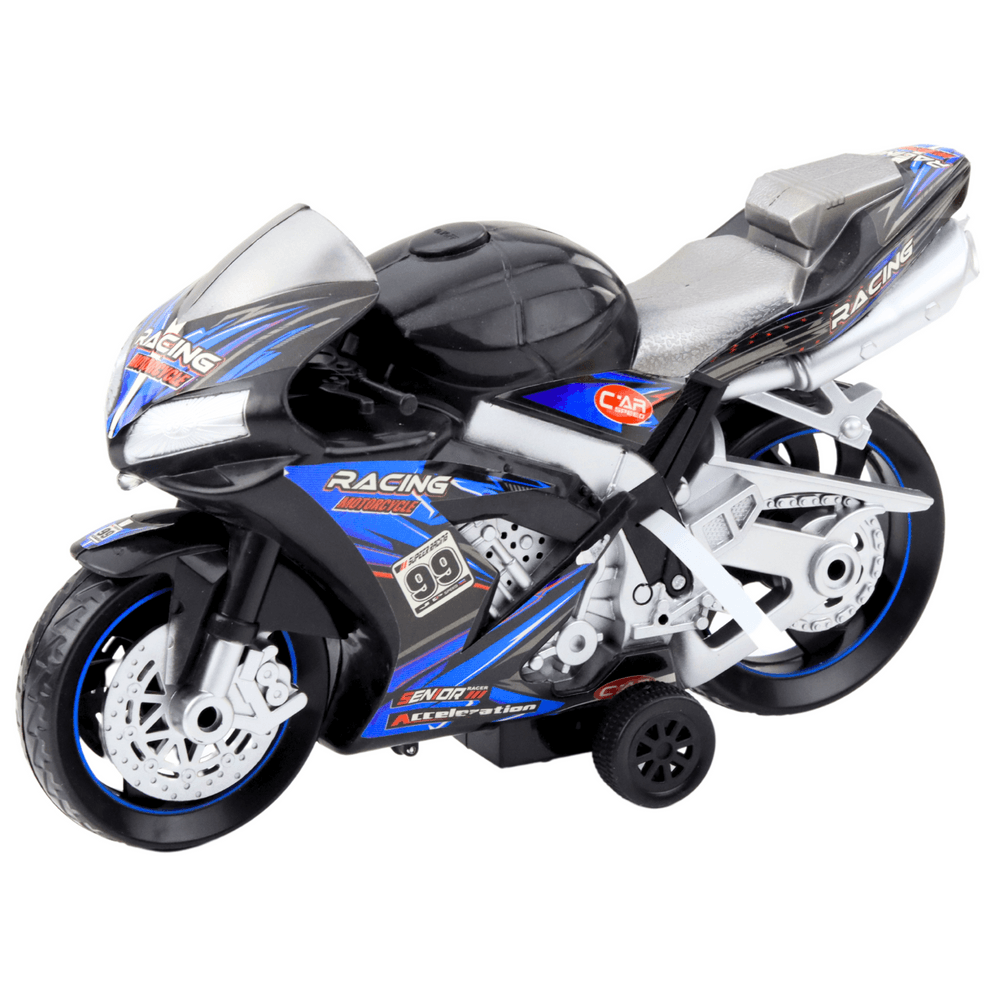 Dirkalni motor Lean Toys, naprava, luči, zvoki, črno-moder 2