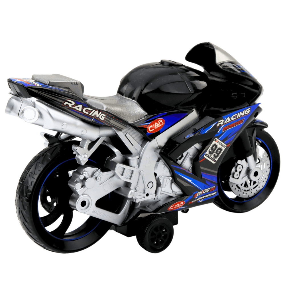Dirkalni motor Lean Toys, naprava, luči, zvoki, črno-moder 3