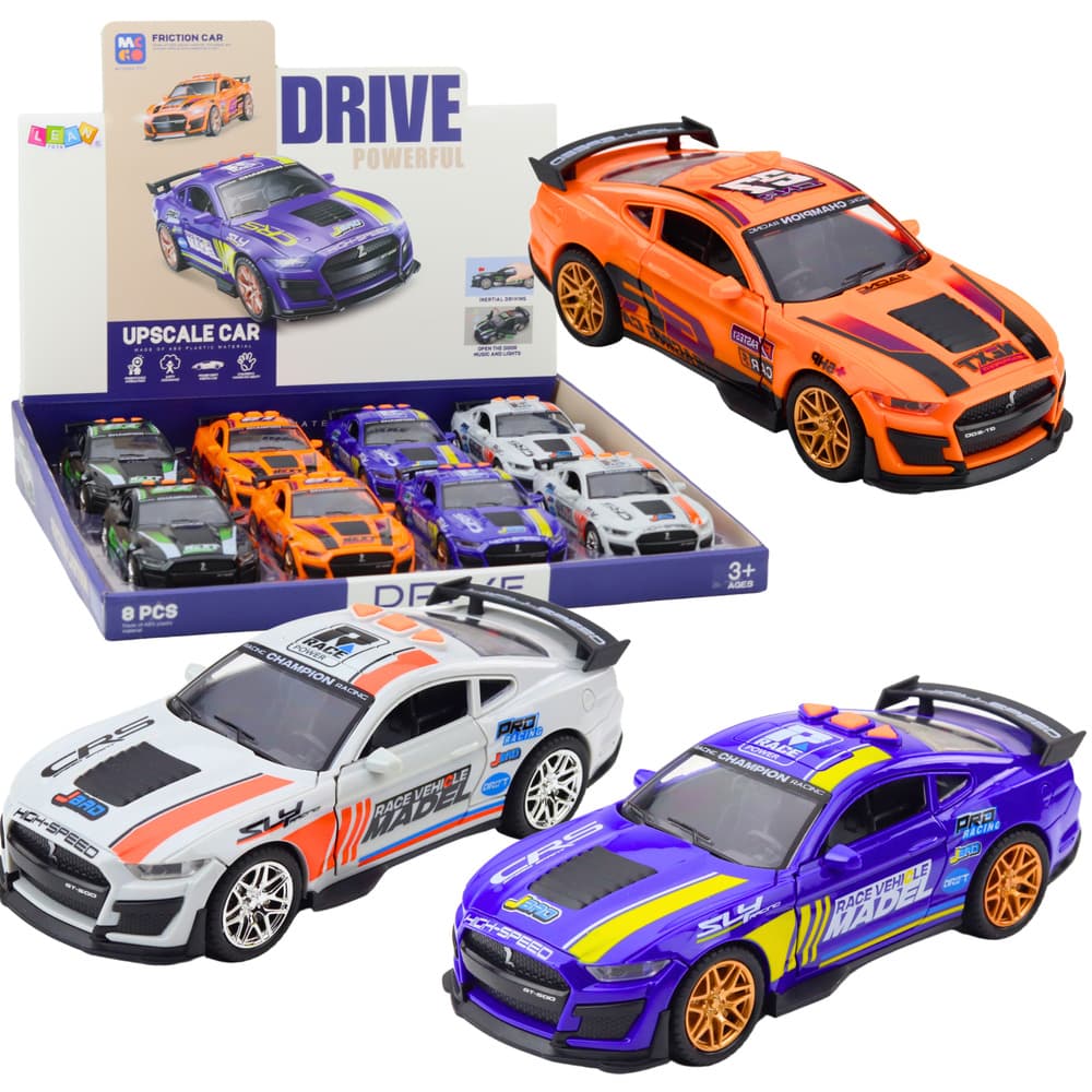 LEAN TOYS Dirkaški avto GT 500 z odpiralnimi vrati, lučmi in zvoki