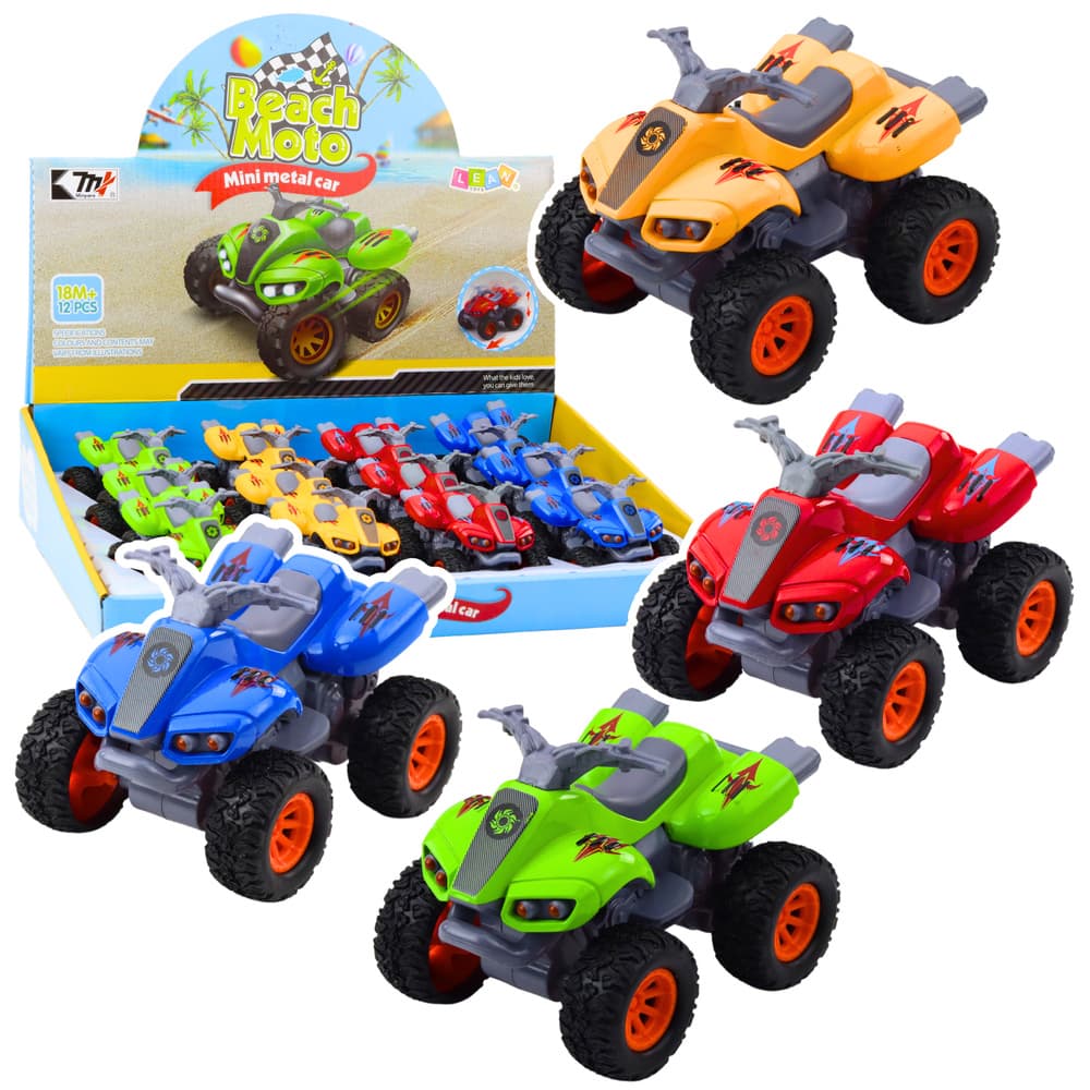 Quad LEAN TOYS, z mehanskim pogonom, gumijastimi pnevmatikami in kovinskim ohišjem