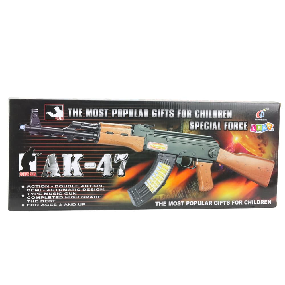 Igrača pištola AK-47 z lučmi in zvokom, 68,5 cm 3
