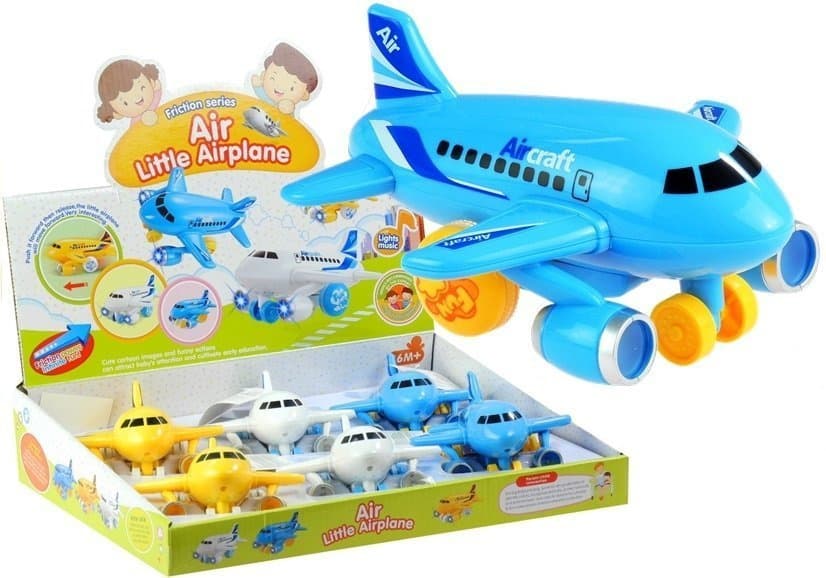 Potniški avion z lučkami in zvoki (mix barv)