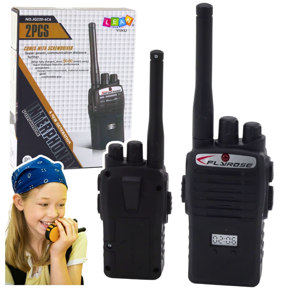 LEAN TOYS Otroške Walkie Talkie Postaje, do 60 m