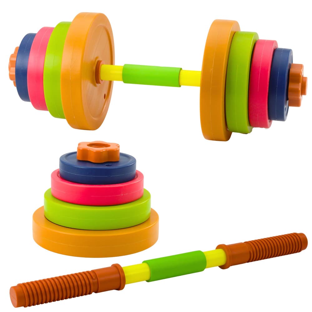 LEAN TOYS Otroška utež z utežmi, pena, nedrseč ročaj