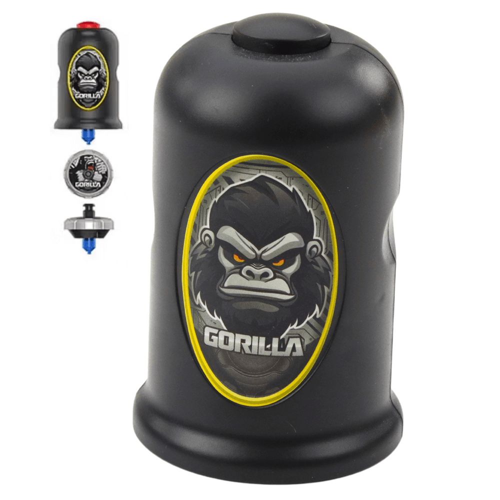 LEAN TOYS komplet za vrtenje: izmetač z vrtavko - Goryl 2
