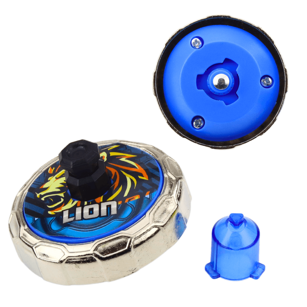 LEAN TOYS komplet za vrtenje: izmetač z vrtavko - Lev 3