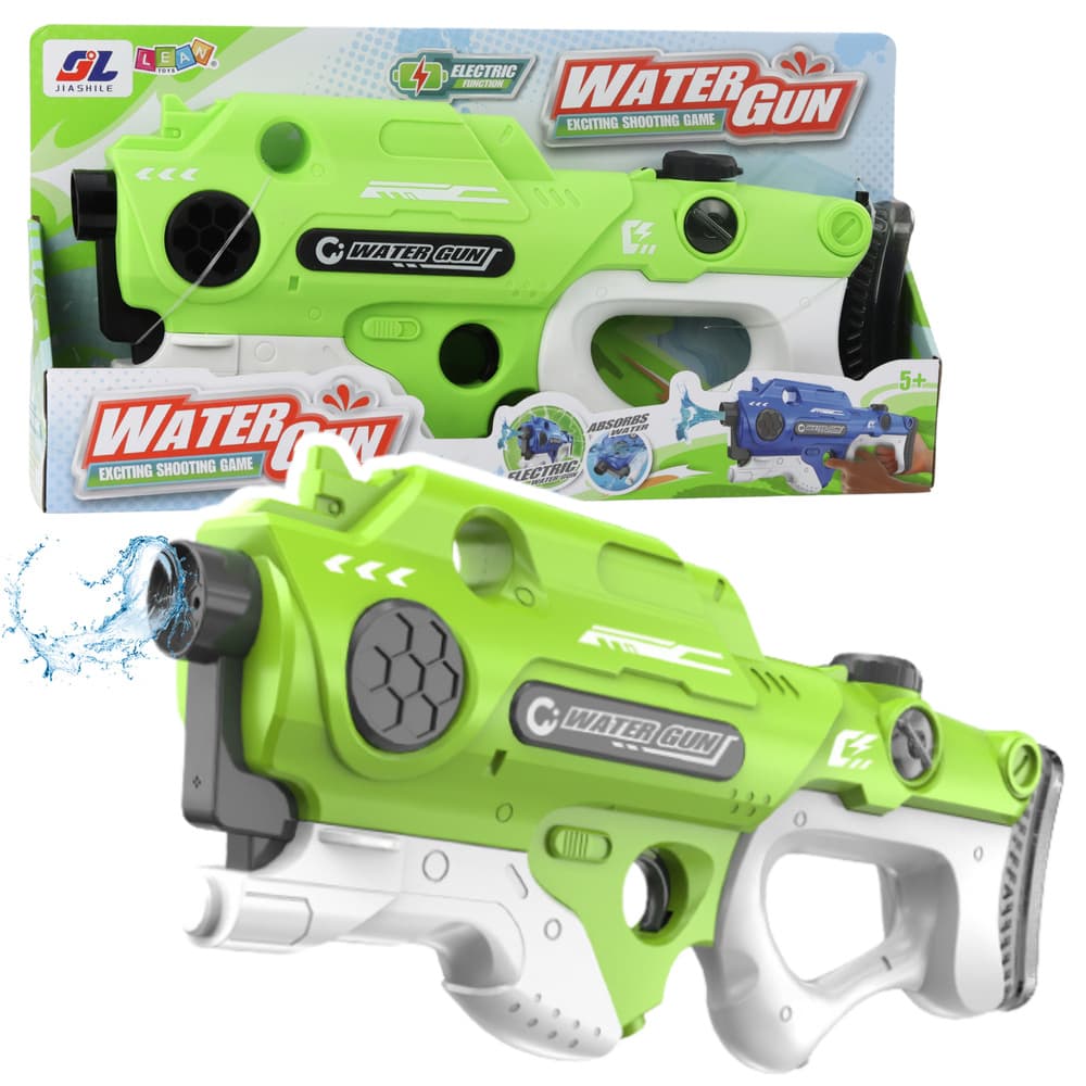 LEAN TOYS Električni avtomatski vodni pištola, zelena