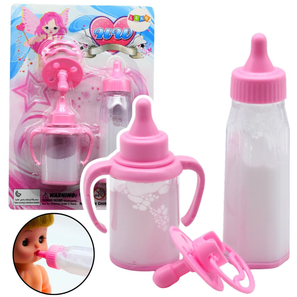 Komplet za dojenčke LEAN TOYS - dude, stekleničke z "izginjajočim mlekom"