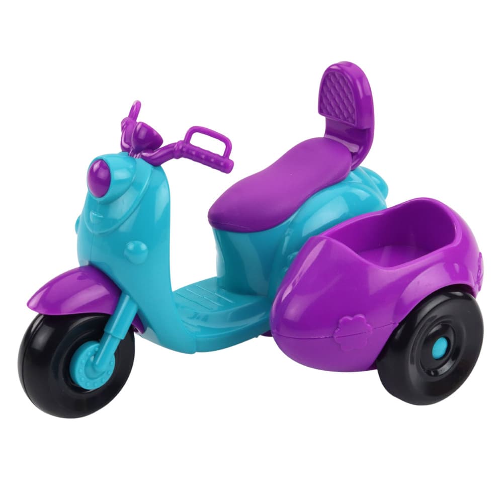Mini lutka LEAN TOYS Ankiki na skiroju s psičkom 3