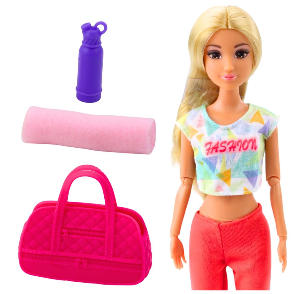 LEAN TOYS Lutka Anlily - Joga z dodatki 3