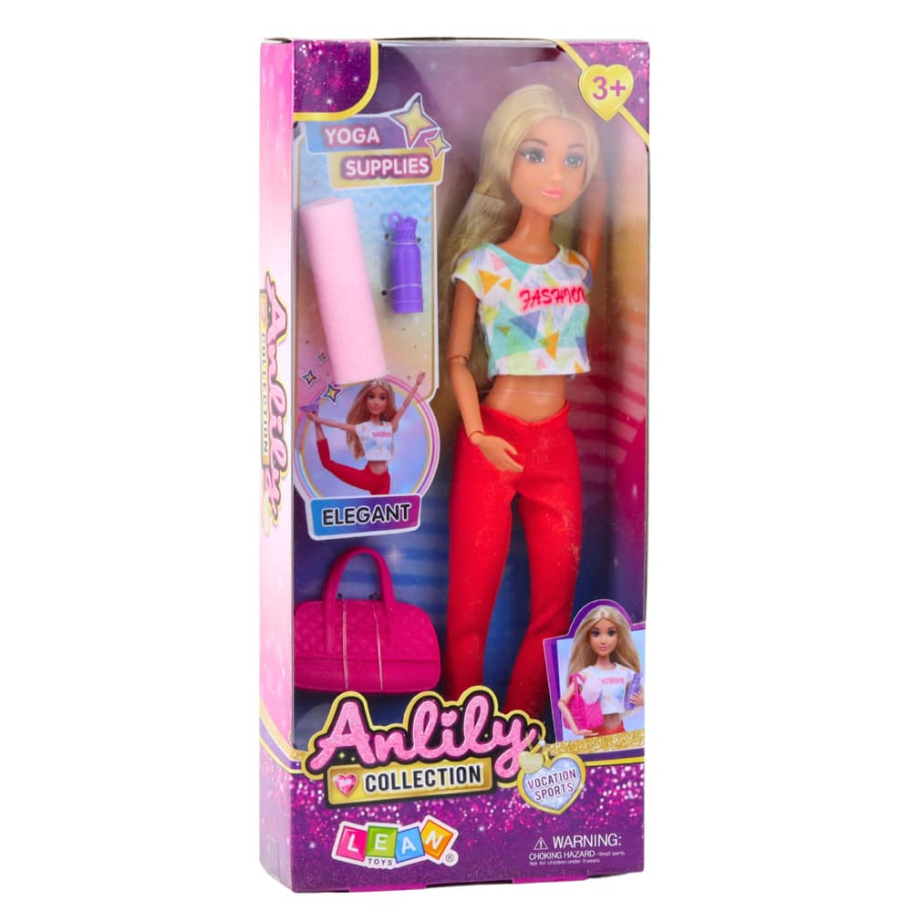 LEAN TOYS Lutka Anlily - Joga z dodatki 4