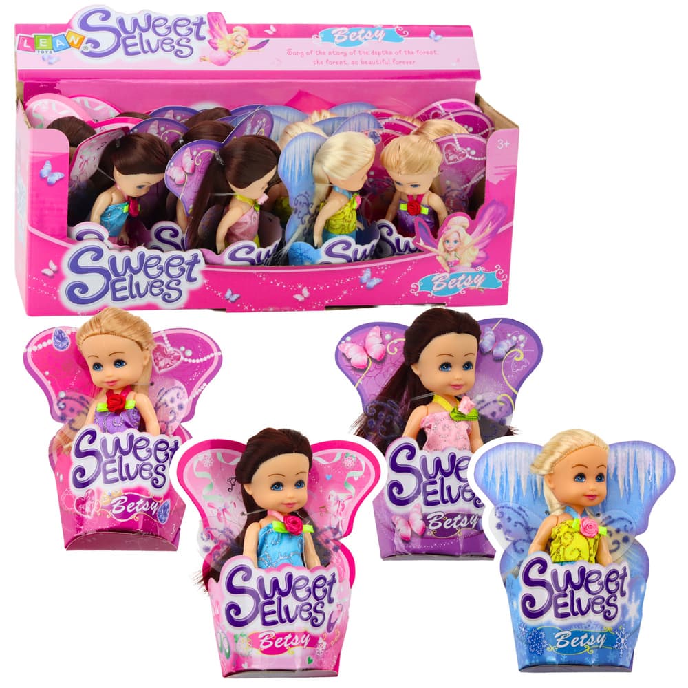 Mini lutka LEAN TOYS 'Vila/Elf', mešani modeli (modra, vijolična, roza)