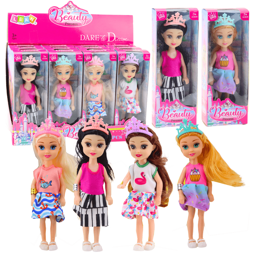 LEAN TOYS Mini punčka princeska s krono (14 cm)