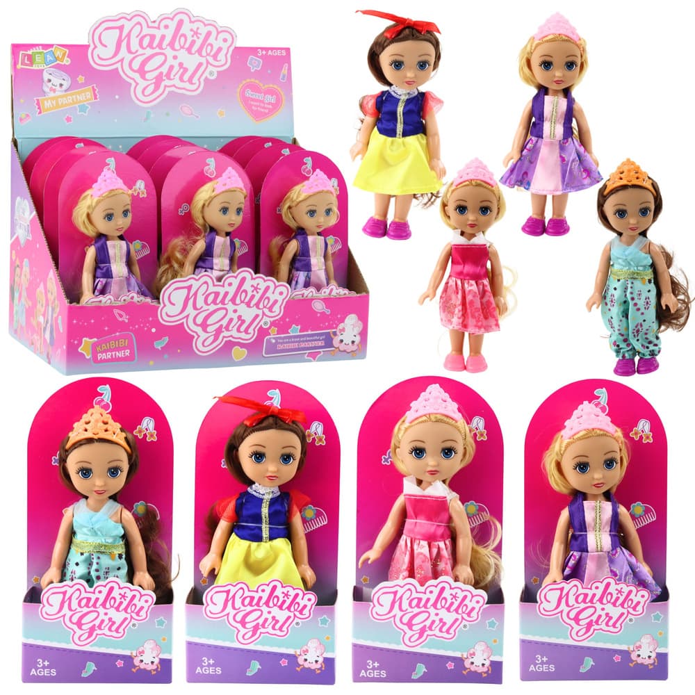 LEAN TOYS Mini lutka princeska, 17 cm, mešanica