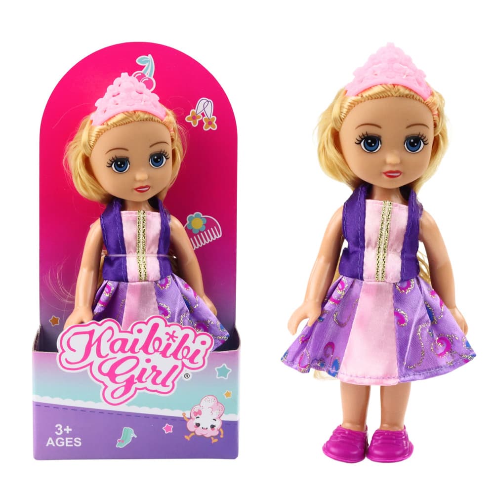 LEAN TOYS Mini lutka princeska, 17 cm, mešanica 5