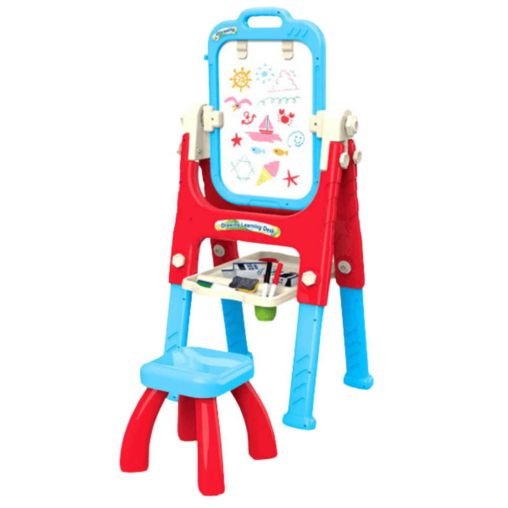 LEAN TOYS Edukacijska tabla 5v1 z dodatki, modra 2