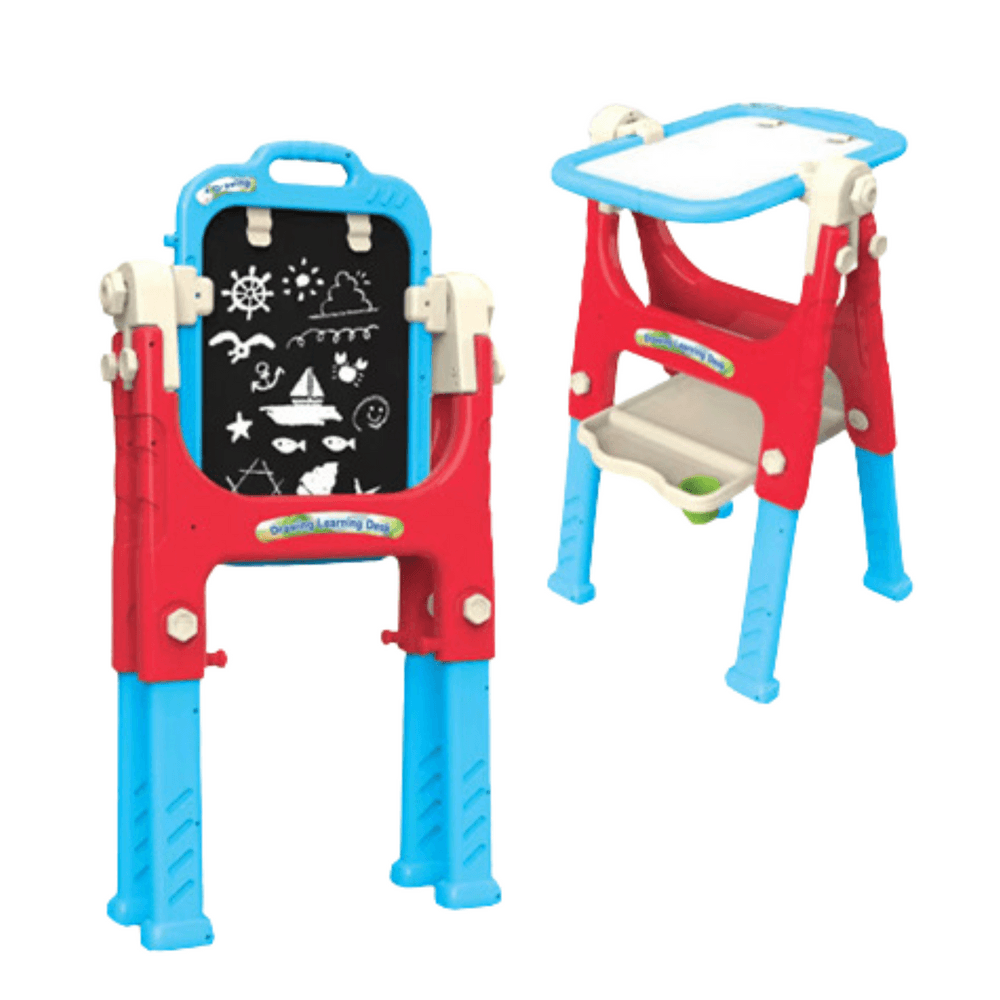 LEAN TOYS Edukacijska tabla 5v1 z dodatki, modra 3