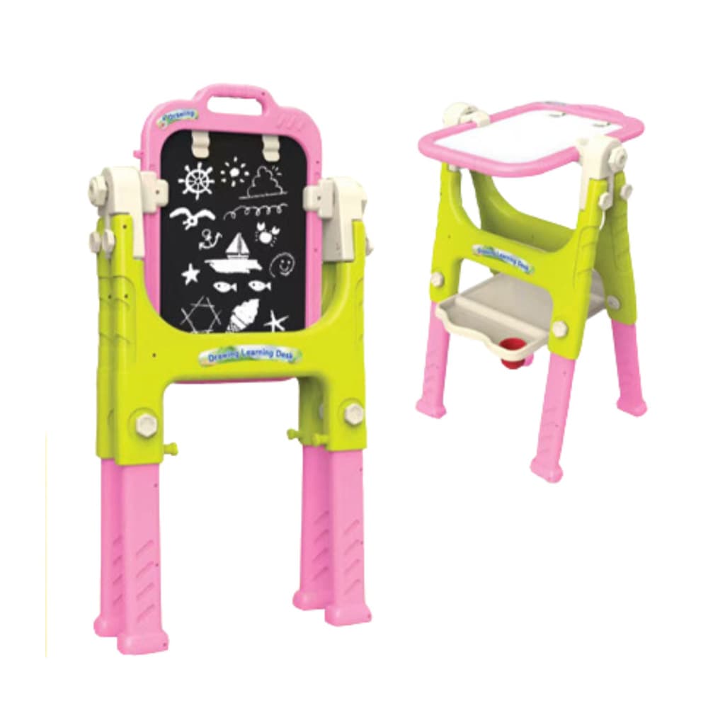 LEAN TOYS Edukacijska tabla 5v1 z dodatki, roza 3