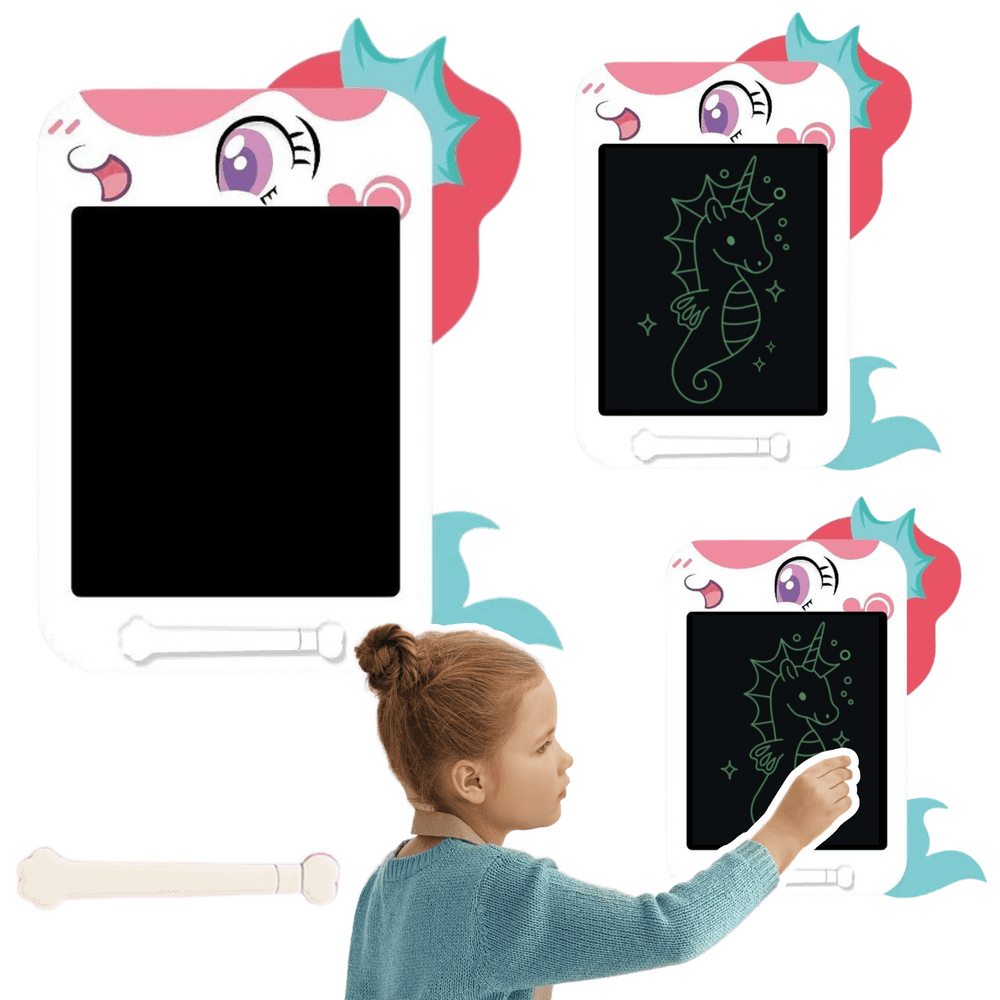 LEAN TOYS Znikopis - Grafična tablica LCD, enorožec, bela
