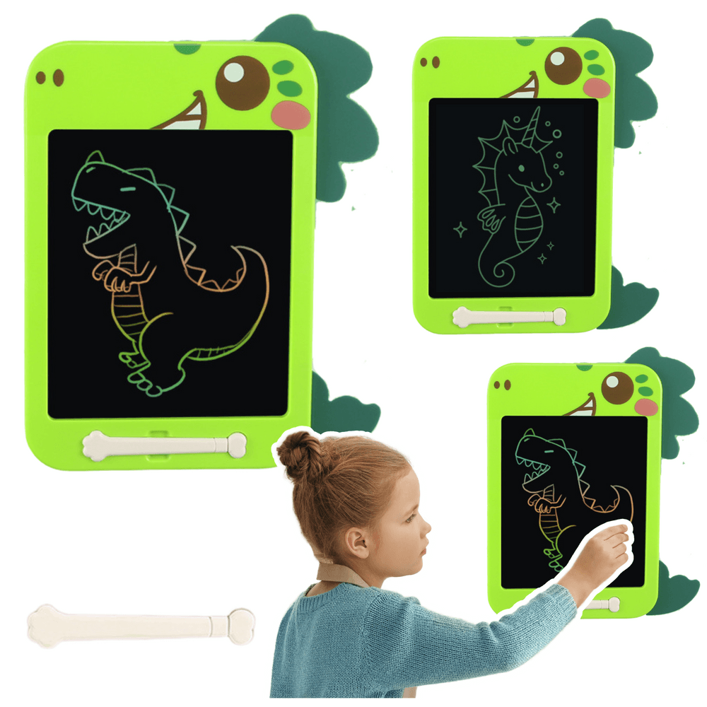 LEAN TOYS Znikopis - Grafična tablica LCD, dinozaver, zelena