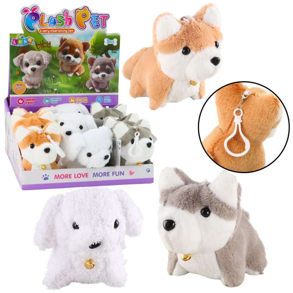 Plišasti pesek z gibljivim repkom LEAN TOYS, obesek