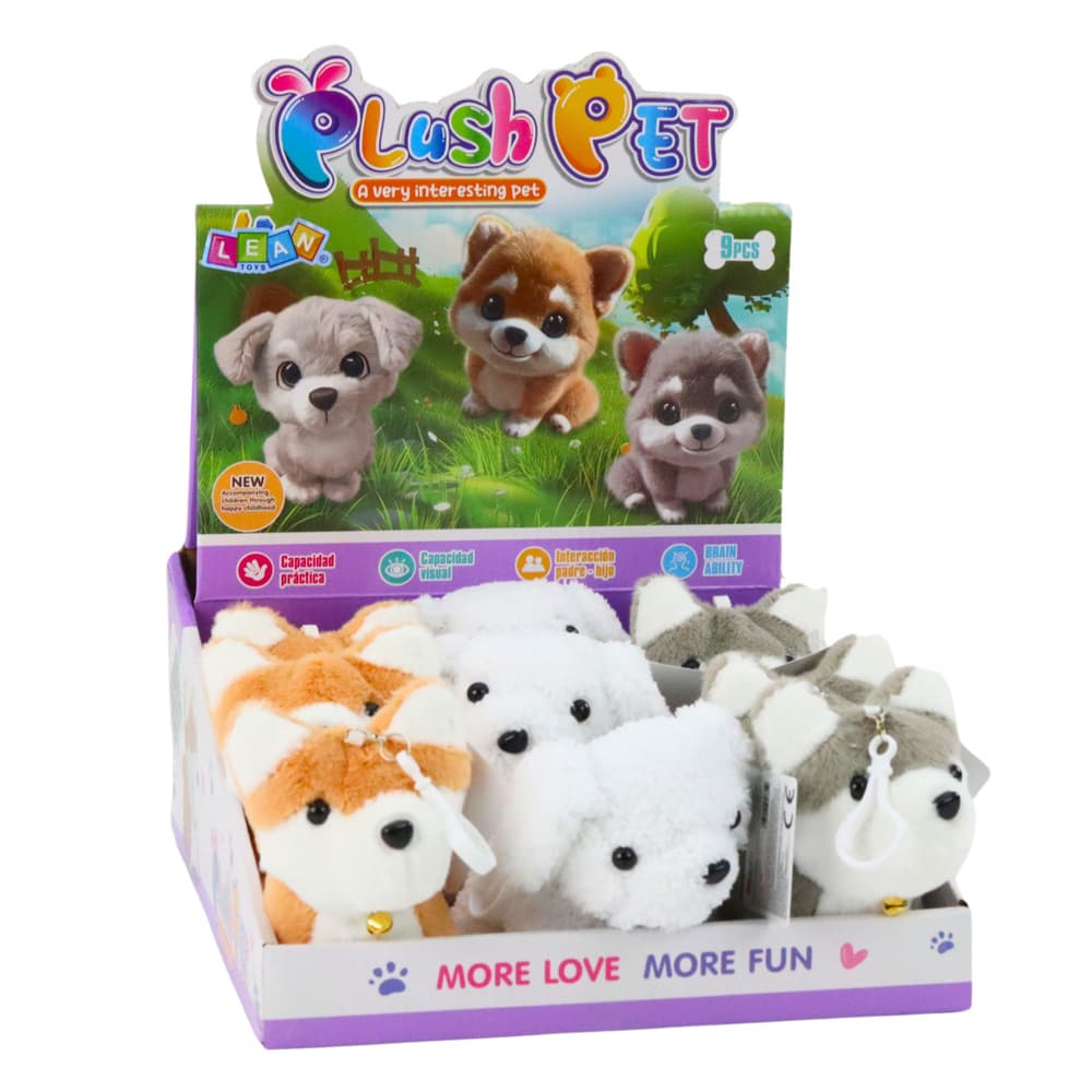 Plišasti pesek z gibljivim repkom LEAN TOYS, obesek 5