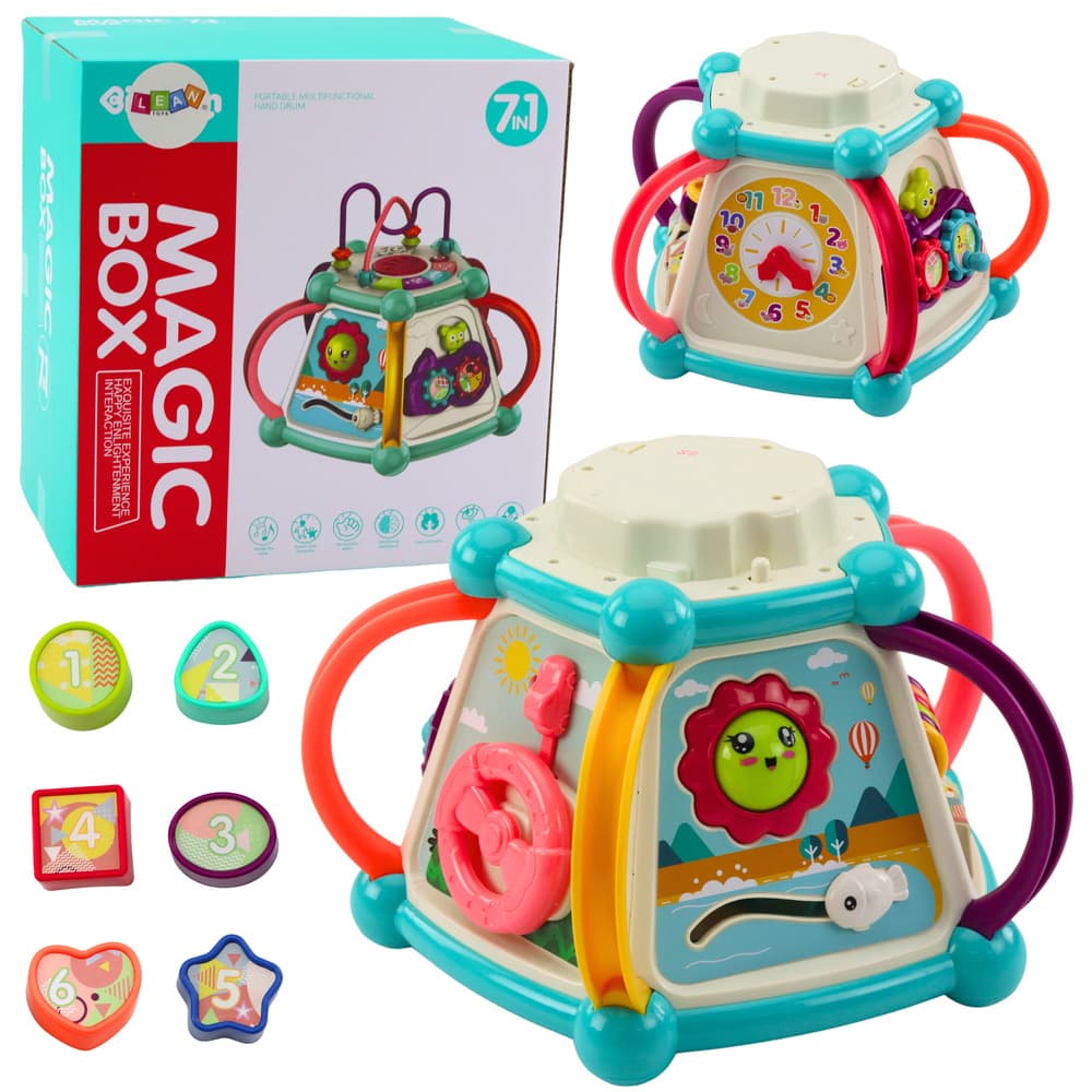 LEAN TOYS Multifunkcijska izobraževalna kocka 7v1