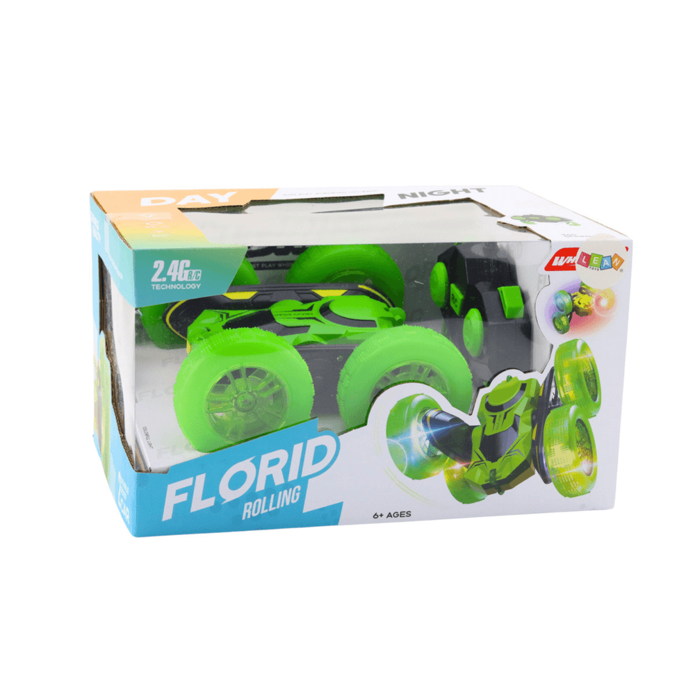LEAN TOYS Kaskaderski avto na daljinsko vodenje RC 360° – Zelena 4