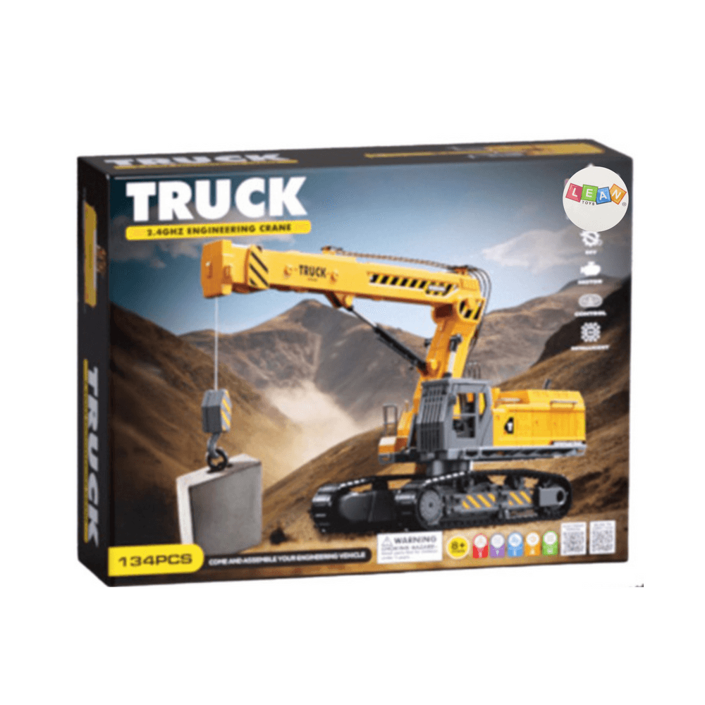 LEAN TOYS Gosenična bager za sestavljanje DIY RC 4