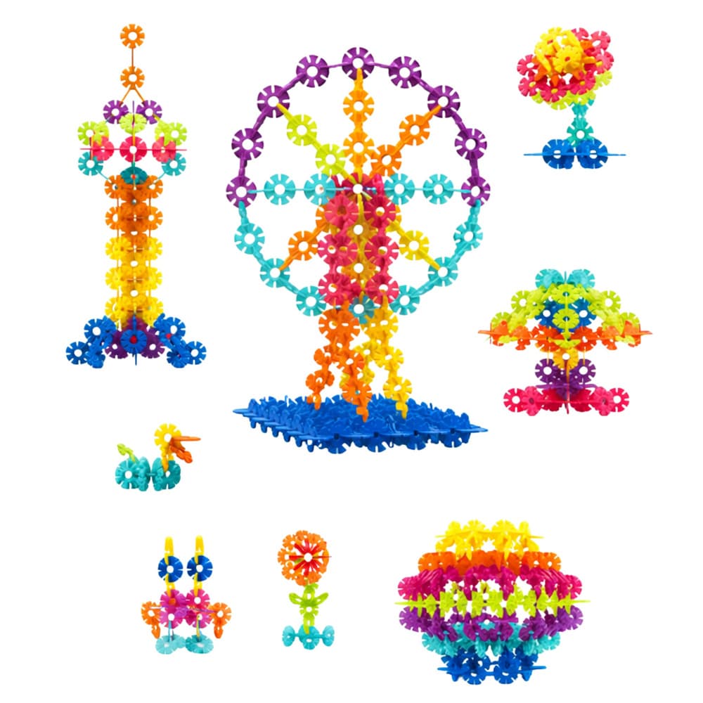 LEAN TOYS Konstrukcijski seti – Snežinke v kovčku (140 kos.) 2