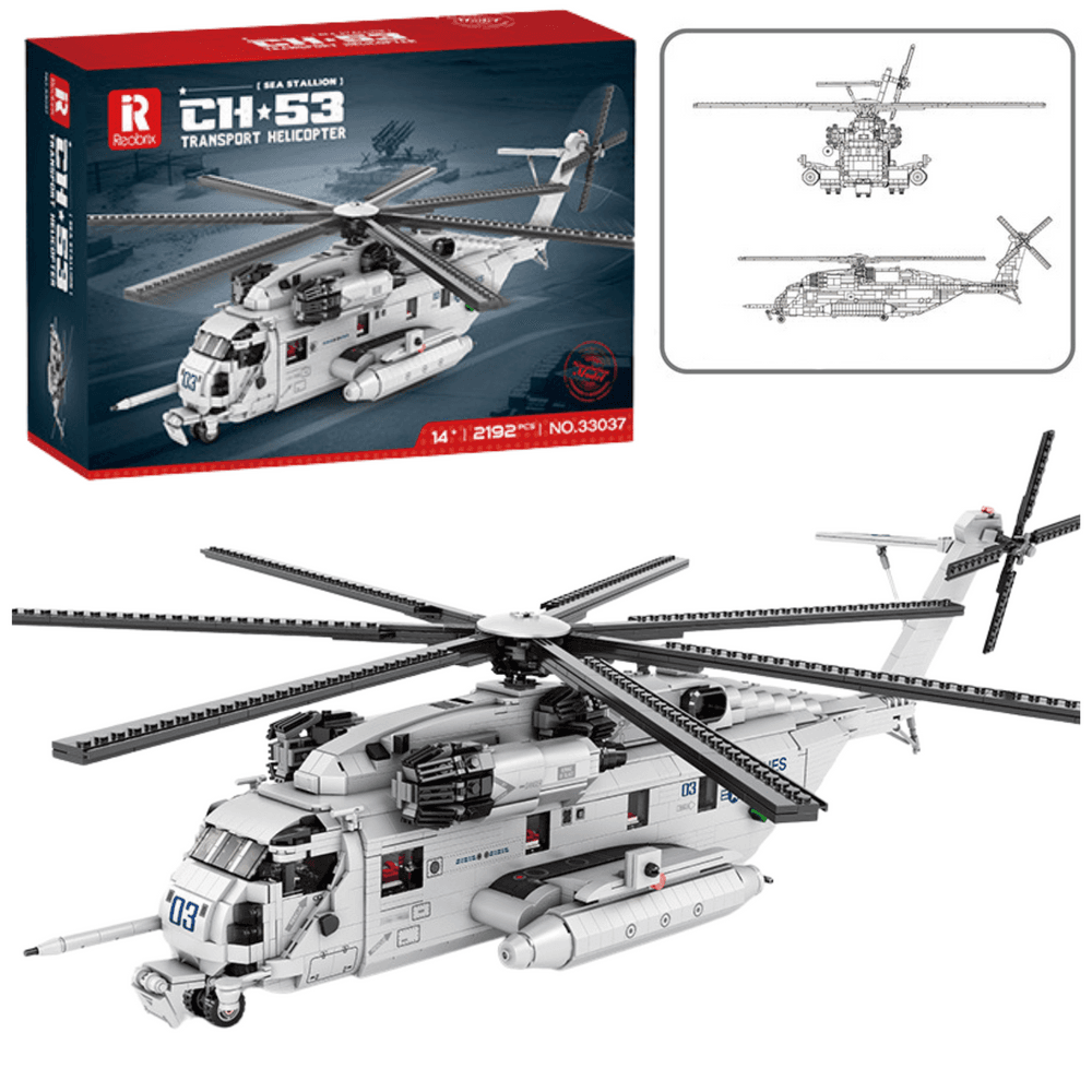 LEAN TOYS Gradbeni bloki - Transportni helikopter CH-53 2192 el.