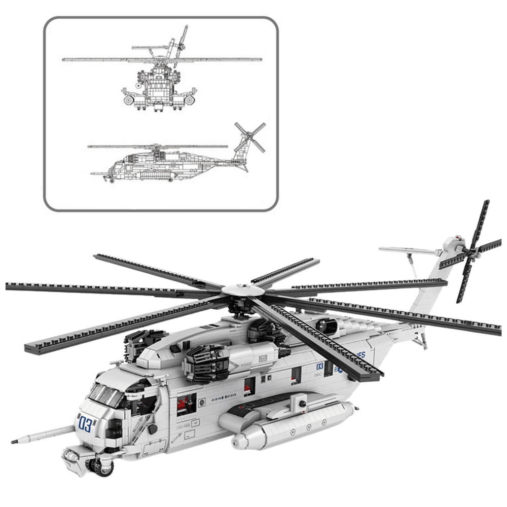 LEAN TOYS Gradbeni bloki - Transportni helikopter CH-53 2192 el. 2