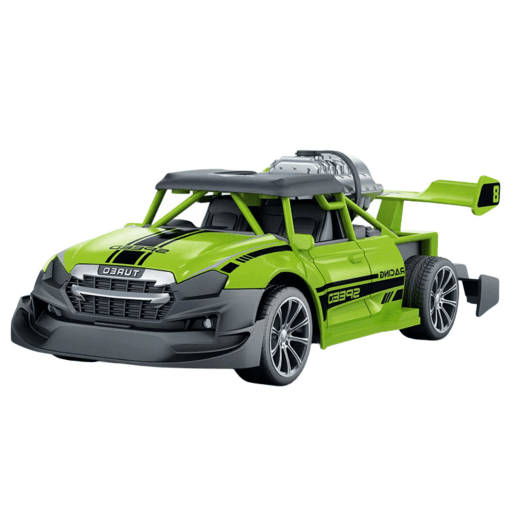 LEAN TOYS RC avto z dimnim efektom, luči, zelen 1:20 2