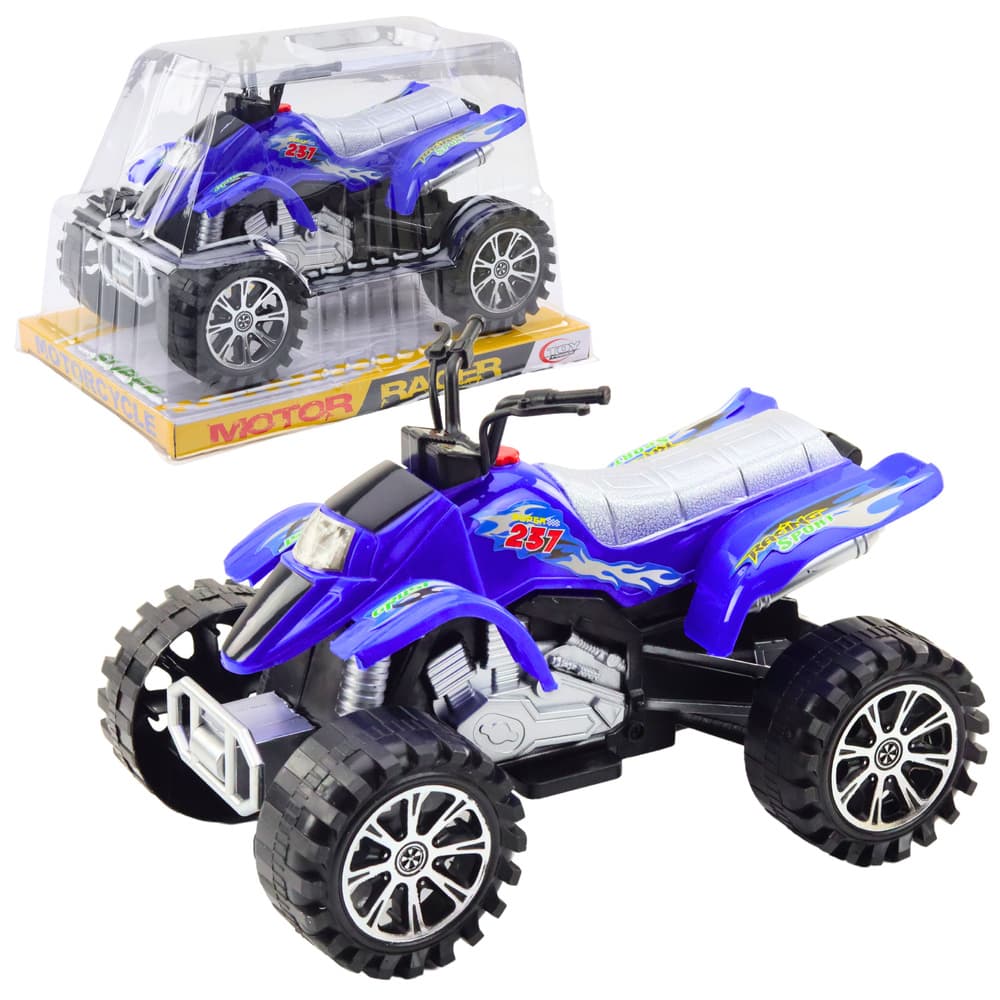 LEAN TOYS Terenski Quad s pogonom, nazobčana kolesa, moder