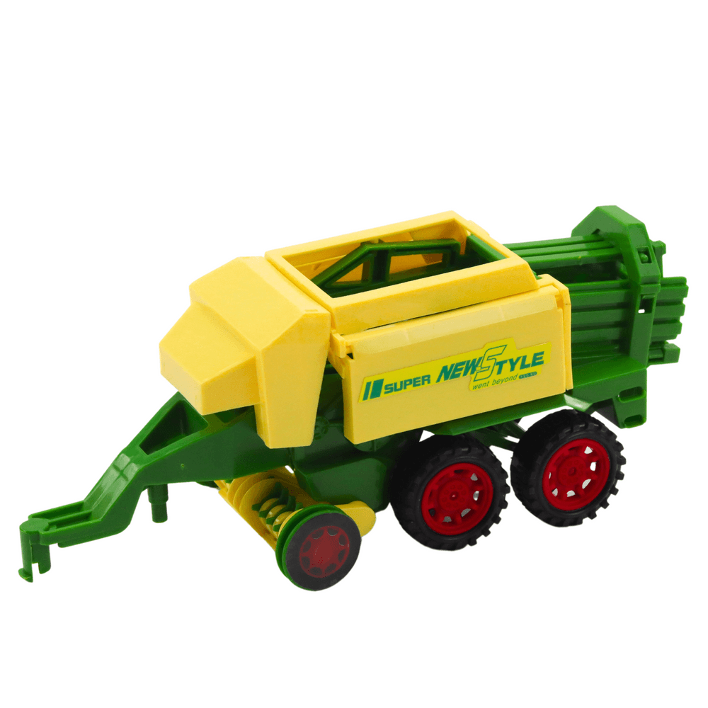 Traktorski set s prikolico in balirko - Lean Toys 4