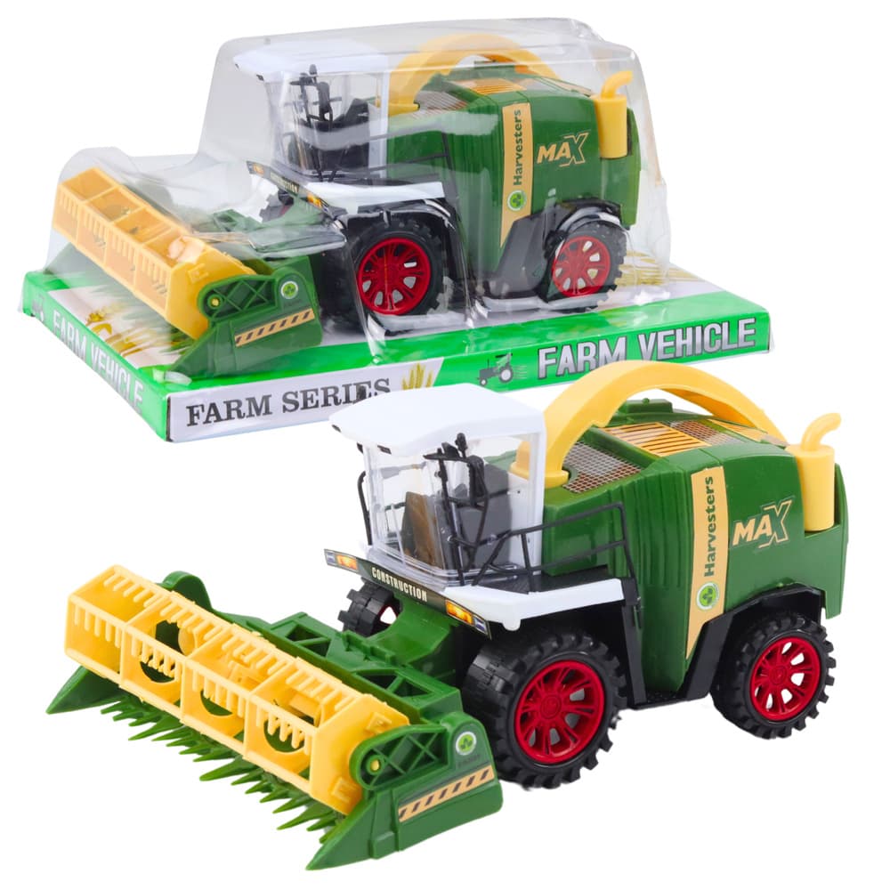 LEAN TOYS Zmogljiv kombajn, zelen
