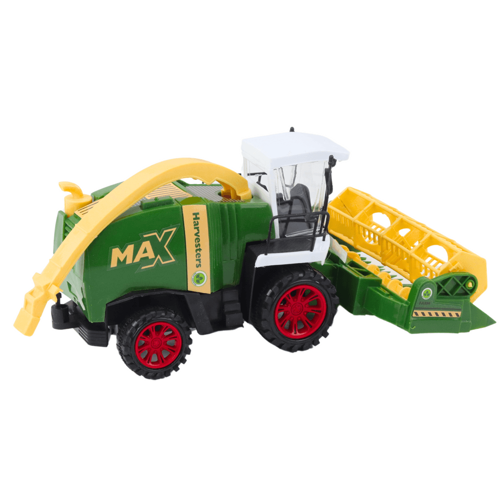 LEAN TOYS Zmogljiv kombajn, zelen 3